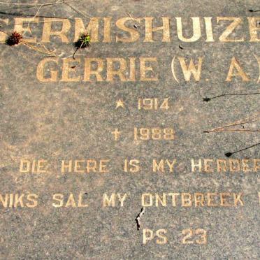 GERMISHUIZEN W.A. 1914-1988