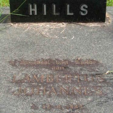 HILLS Lambertus Johannes 1948-1984