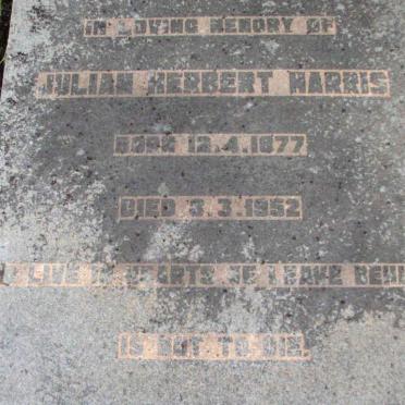 HARRIS Julian Herbert 1877-1952