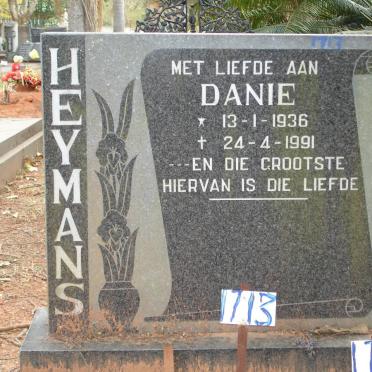 HEYMANS Danie 1936-1991