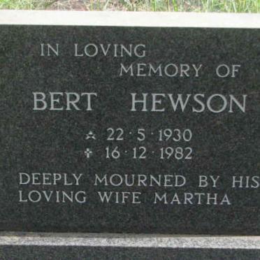 HEWSON Bert 1930-1982