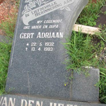 HEEVER Gert Adriaan, van den 1932-1983