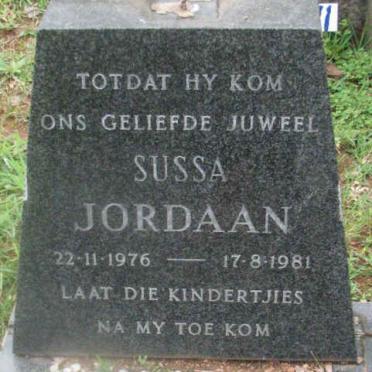 JORDAAN Sussa 1976-1981