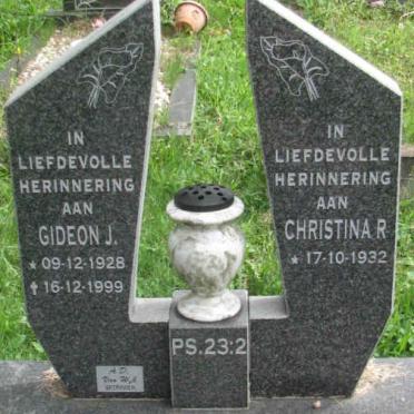JOUBERT Gideon J. 1928-1999 &amp; Christina R. 1932-