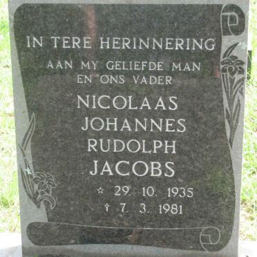 JACOBS Nicolaas Johannes Rudolph 1935-1981