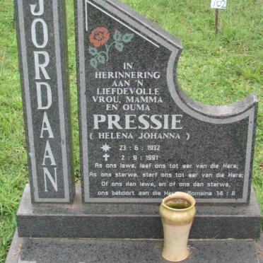 JORDAAN Jacobus Nicolaas 1928-2005 &amp; Helena Johanna 1932-1991