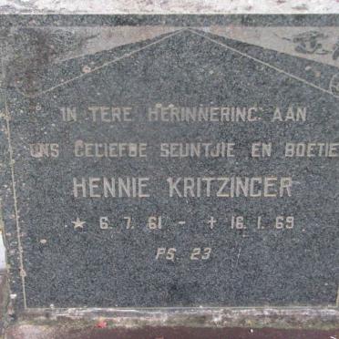 KRITZINGER Hennie 1961-1969