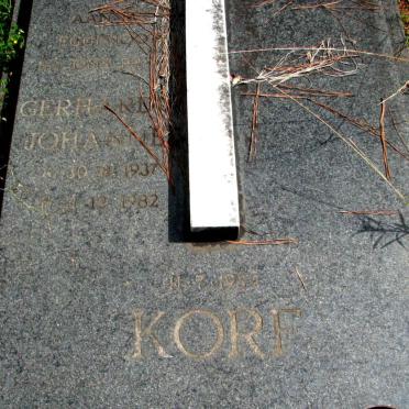 KORF Gerhard Johannes 1937-1982