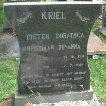 KRIEL Pieter Christiaan 1919-1989 &amp; Dorathea Susanna 1924-2004