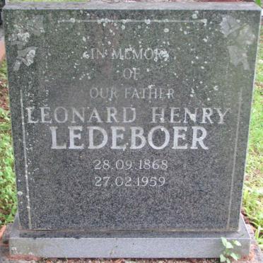LEDEBOER Leonard Henry 1868-1959