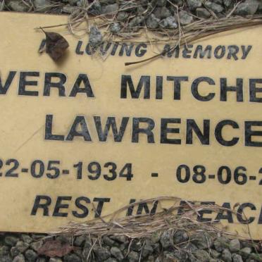 LAWRENCE Vera Mitchell 1934-2001