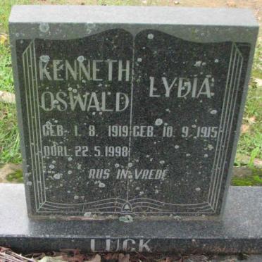 LUCK Kenneth Oswald 1919-1998 &amp; Lydia 1915-
