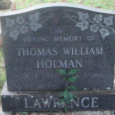 LAWRENCE Thomas William Holman 1899-1976