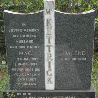 Mc KETTRICK Mac 1939-1995 &amp; Dalene 1944-