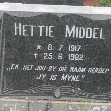 MIDDEL Hettie 1917-1982