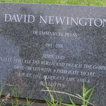 NEWINGTON David 1919-2001