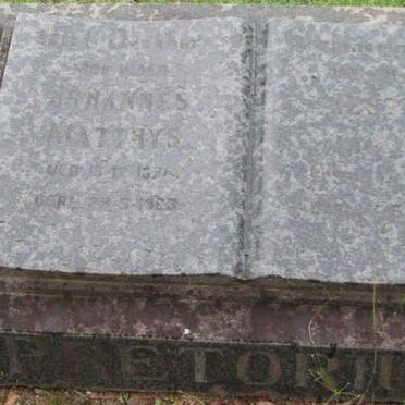 PRETORIUS Johannes Matthys 187?-1963