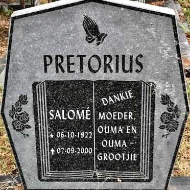 PRETORIUS Salomé 1922-2000