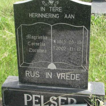 PELSER Margrietha Cornelia Dorothea 1915-2002