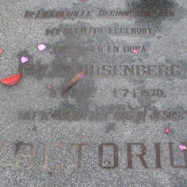 PRETORIUS Colin Bosenberg, died 1970
