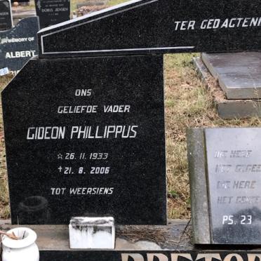 PRETORIUS Gideon Phillippus 1933-2006 &amp; Christina 1933-1976