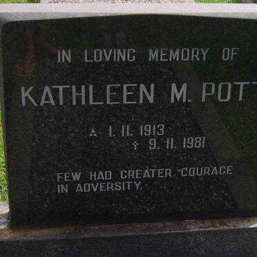 POTT Kathleen M. 1913-1981