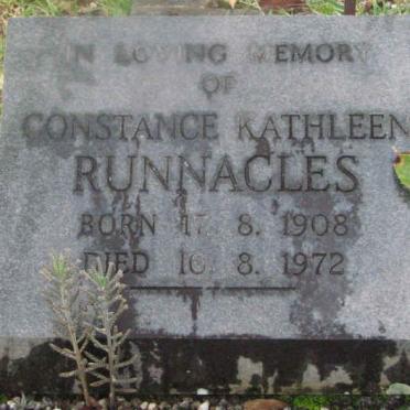 RUNNACLES Constance Kathleen 1908-1972