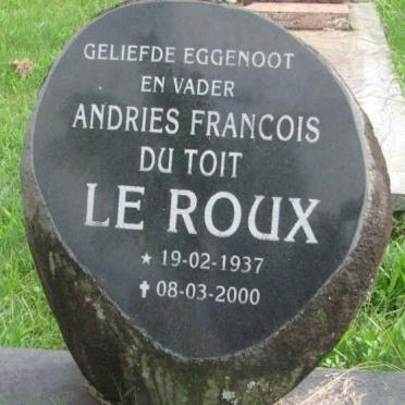 ROUX Andries Francois du Toit, le 1937-2000