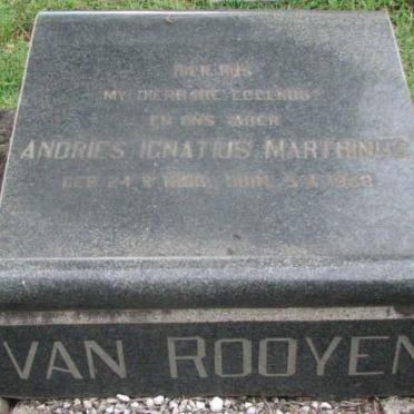 ROOYEN Andries Ignatius Marthinus, van ?-1968