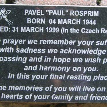 ROSPRIM Pavel 1944-1999