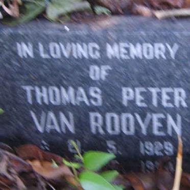 ROOYEN Thomas Peter, van 1929-19?4