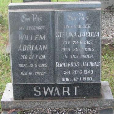 SWART Willem Adriaan 1911-1969 &amp; Stefina Jacoba 1915-1985 :: SWART Gerhardus Jacobus 1949-1980