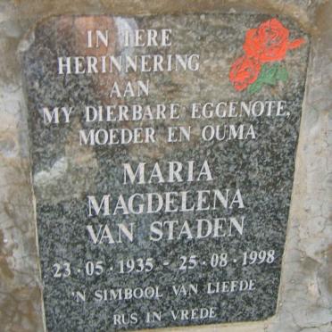 STADEN Maria Magdalena, van 1935-1998