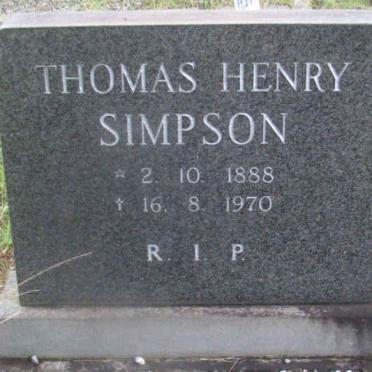 SIMPSON Thomas Henry 1888-1970