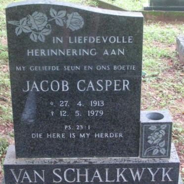SCHALKWYK Jacob Casper, van 1913-1979