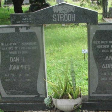 STROOH Dan L. Johannes 1914-1989 &amp; Anna Adriana 1921-1991