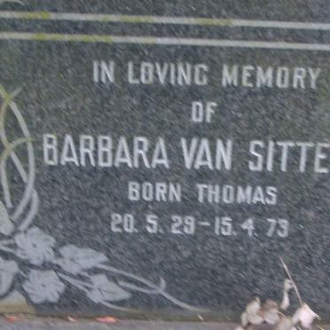 SITTERT Barbara, van nee THOMAS 1929-1973