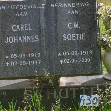 SCHUTTE Carel Johannes 1919-1997 &amp; C.W. 1919-2000
