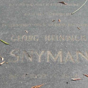 SNYMAN Georg Heinrich 1902-1975