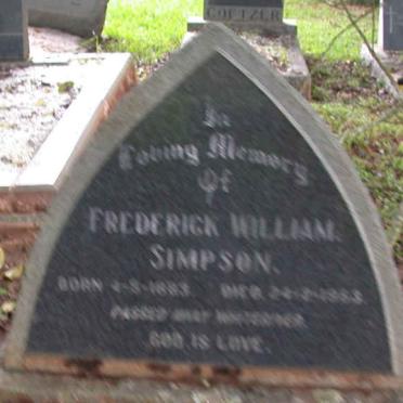 SIMPSON Frederick William ?-1963 &amp; Hester Helena 1889-1978