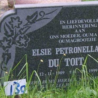 TOIT Elsie Petronella, du 1909-1999