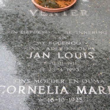 VENTER Jan Louis 1911-1993 &amp; Cornelia Maria 1925-