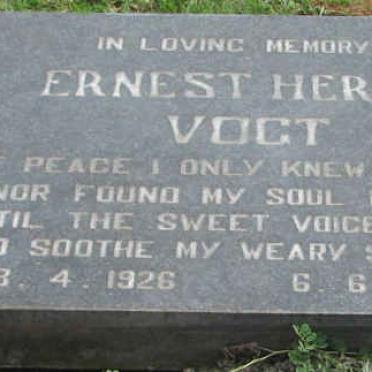 VOGT Ernest Herbert 1926-1980