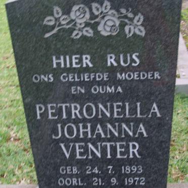 VENTER Petronella Johanna 1893-1972