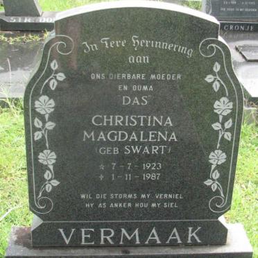 VERMAAK Christina Magdalena nee SWART 1923-1987