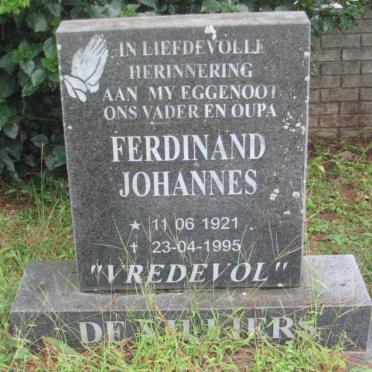 VILLIERS Ferdinand Johannes, de 1921-1995