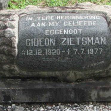 ZIETSMAN Gideon 1920-1977