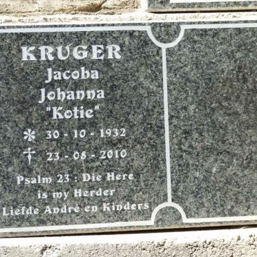 KRUGER Jacoba Johanna 1932-2010