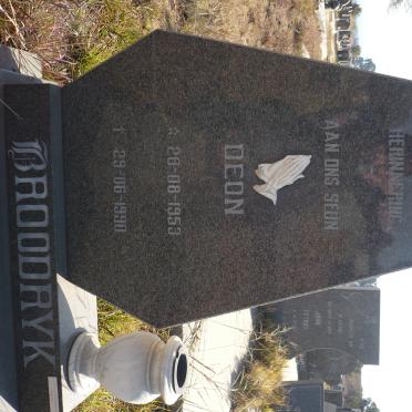 BROODRYK Deon 1953-1990