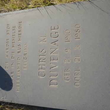 DUVENAGE Chris M. 1910-1980